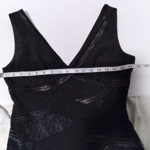 NWT Mesmerize Sleeveless Black Lace Satin Party Wedding Cocktail Dress Size Med - Picture 12 of 13